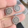 10Pcs Antique Silver Plated Flower Charm Connector For Jewelry Making Bracelet Accessories Diy Findings 15X21Mm