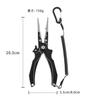 LIOKEN Aluminum Alloy Fishing Pliers with Tungsten Carbide Cutter, Rust-Resistant, Lightweight, Cuts PE Line, Includes a Butt Rope, and Includes a
