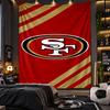 Wall Hanging Tapestry San Francisco 49ers Print Cloth for Living Room Bedroom Home Decor