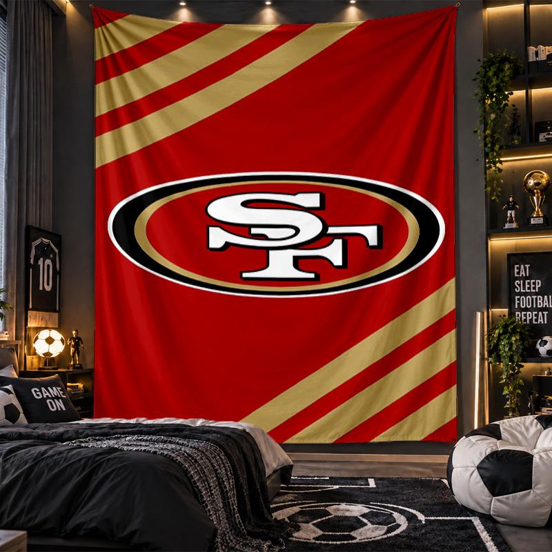 Wall Hanging Tapestry San Francisco 49ers Print Cloth for Living Room Bedroom Home Decor