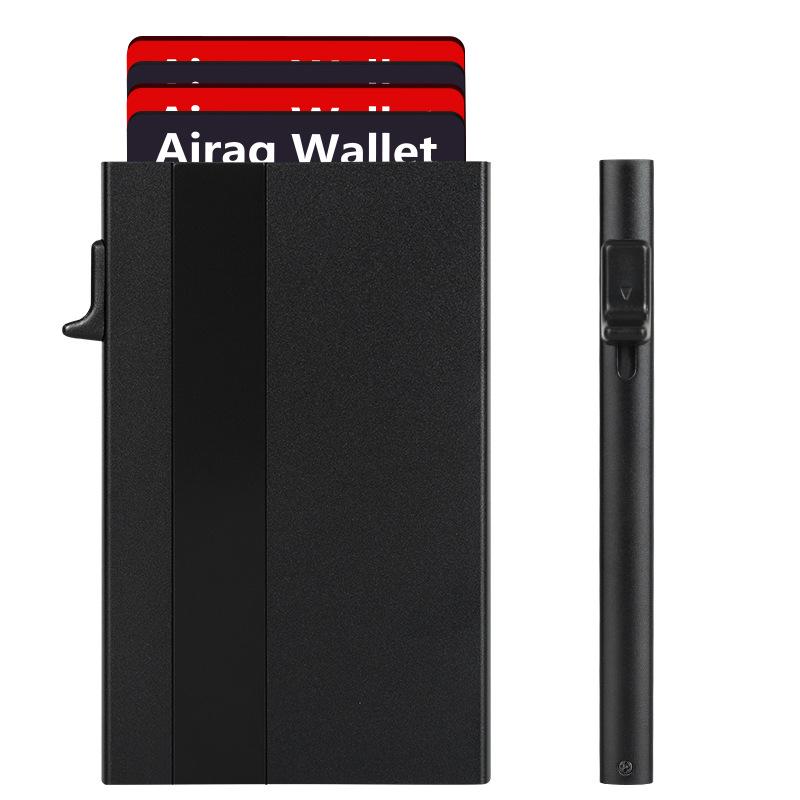 Ultra-Thin Aluminum Anti-RFID Automatic Pop-Up Credit Card Holder