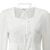 Ribbon Neck Square Double Ruffle Blouse  Gq1sh009f 