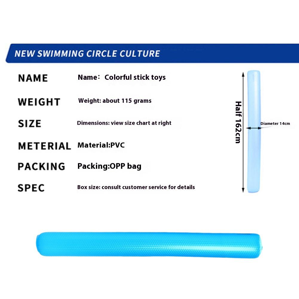 63   PVC Pool Inflatable Sticks Inflatable Pool Noodles Stick Inflatable Pool Floats for Adult Swimming Pools Beach Lake Party синий