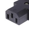 16A 250V Schwarz Iec Gerader Kabelstecker C13 C14 Buchse Stecker Wiederanschließbarer Stromstecker 3-polige AC-Buchse