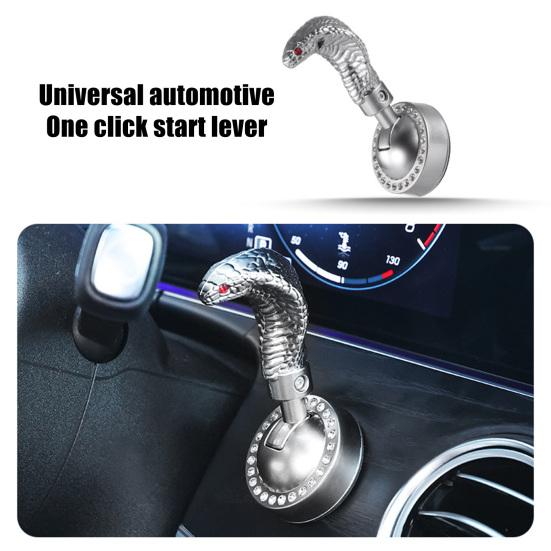 Araba Start Stop Düğmesi Yılan Desenli Dekoratif Kapak Kolay Montaj Çoğu Kamyon Araba RV'ler İçin Araba Start Düğmesi Çizik Toz Korumalı Oto