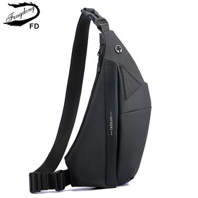 Diebstahlsichere Brusttasche Umhängetasche für Herren Messenger Bag Sling Schultertasche Handy wasserdichter Rucksack Reise Sporttasche