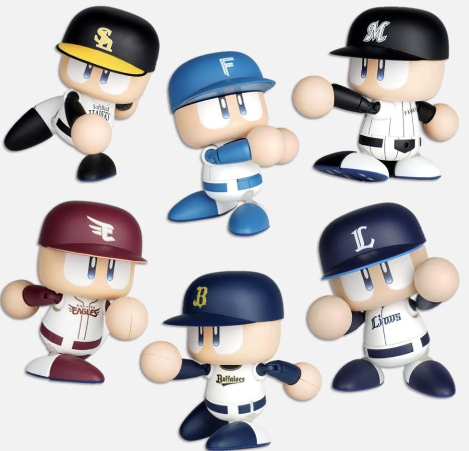 Powerful Baseball Prize Action Figure Chiba Lotte Total length 10cm 'Professional Pawapuro-kun 'Marines ver. approx.
