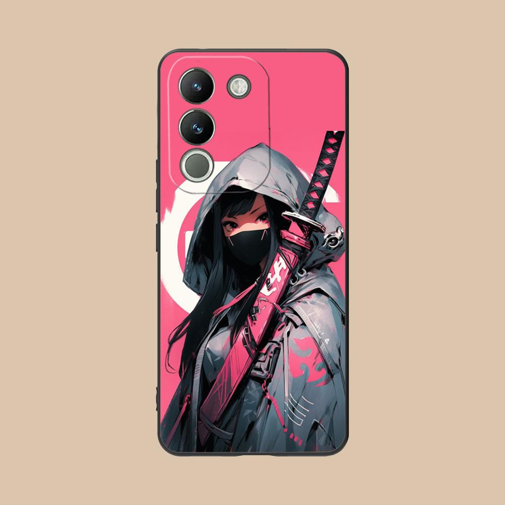 Anime Girl Mobile Phone Case for VIVO V60 V50 V40 V30 V29 V27 V25 V23 Pro Lite 5G Colorful Printing Cover Luxury Cover