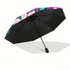 1pc Enchanted Dragon Amidst Celestial Flowers Automatic Opening and Closing Umbrella - Small Umbrella Suitable for Various Occasions C079