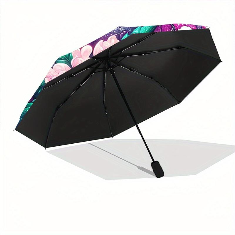 1pc Enchanted Dragon Amidst Celestial Flowers Automatic Opening and Closing Umbrella - Small Umbrella Suitable for Various Occasions C079