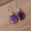 Natural Crystal Stone Water Drop-shaped Ear Hook Earrings for Women Girls Agate Stone Reiki Healing Earrings Hook Earrings 1Pair