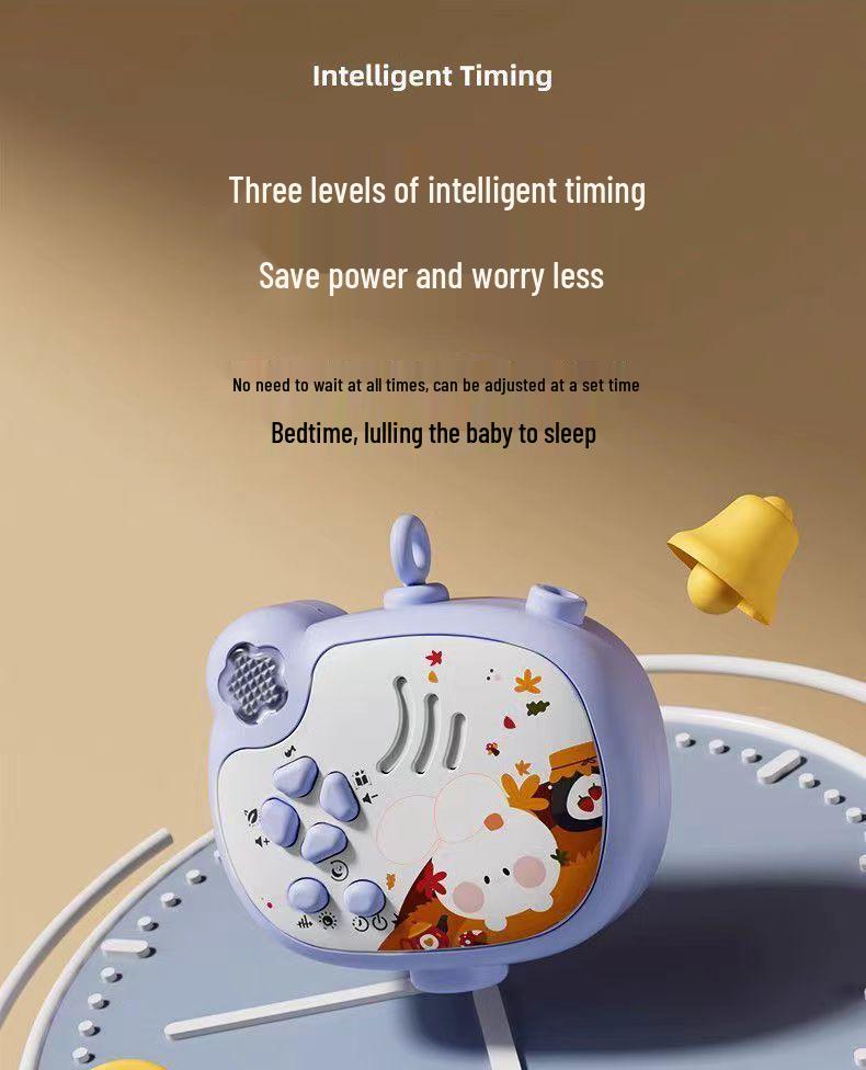 Newborn Baby Crib Mobile: Rotating Musical Rattle & Soothing Pendant