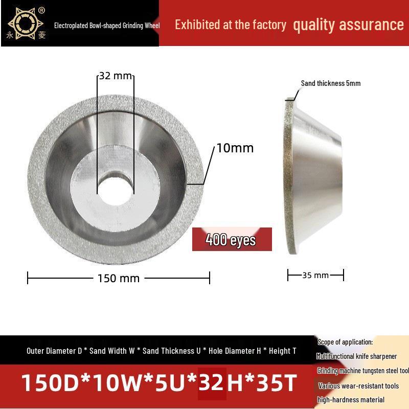 Yongling Diamond Cup Grinding Wheel for Knife Sharpening
