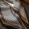 147x14cm Houndstooth Print Narrow Ribbon Women Silk Hair Scarf Luxury Fashion Hijab Headband Neckerchief Foulard Hairband Hijab