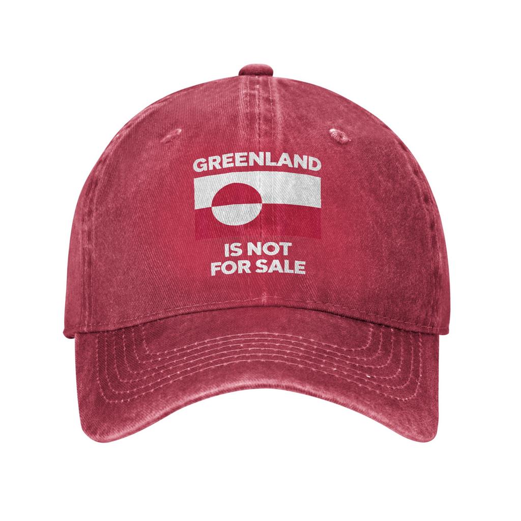 Summer Greenland is not for Sale Baseball Cap Sun Washed Trucker Hat Unisex Unisex Street Style Hiking Fishing Snapback Cap
