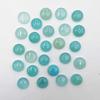 Natural Aqua Chalcedony Round Cabochon Loose Gemstone Lot 12 Pcs 14-15 MM 100 CT For Jewelry Making