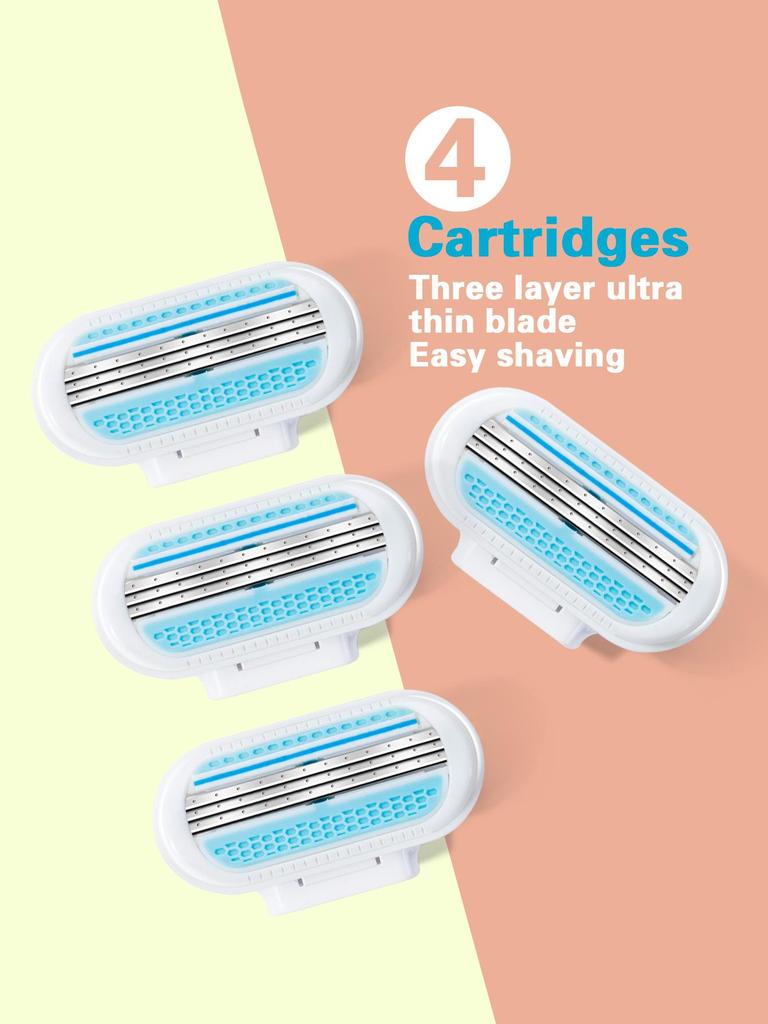 Universal Triple-Blade Women's Razor for Armpit, Leg, and Underarm Shaving