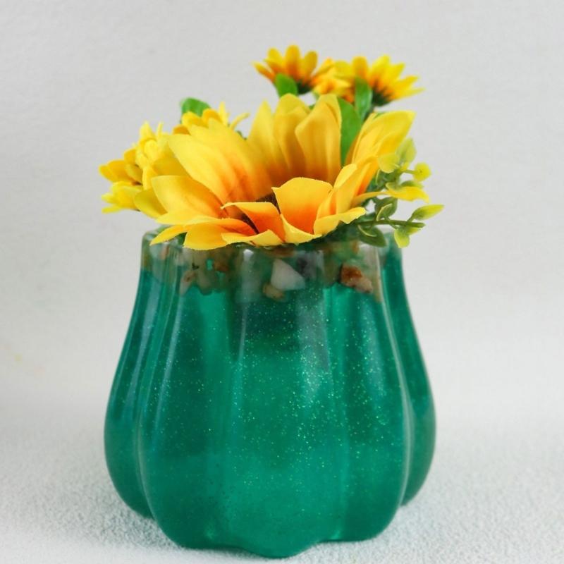 DIY Flower Pots Silicone Mold Lace Waved Vase Ornaments Mold Home Decorations Succulent Resin Mold DIY Handmade Crafts