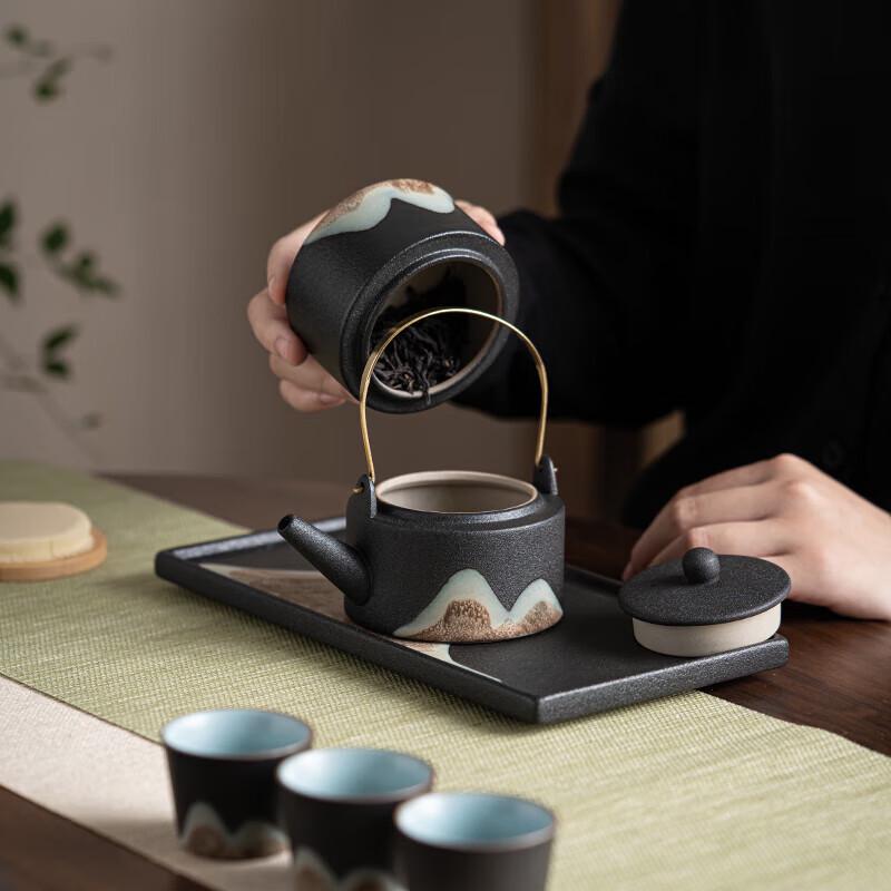 Sushi Ceramics Hand-Painted Landscape Tea Set