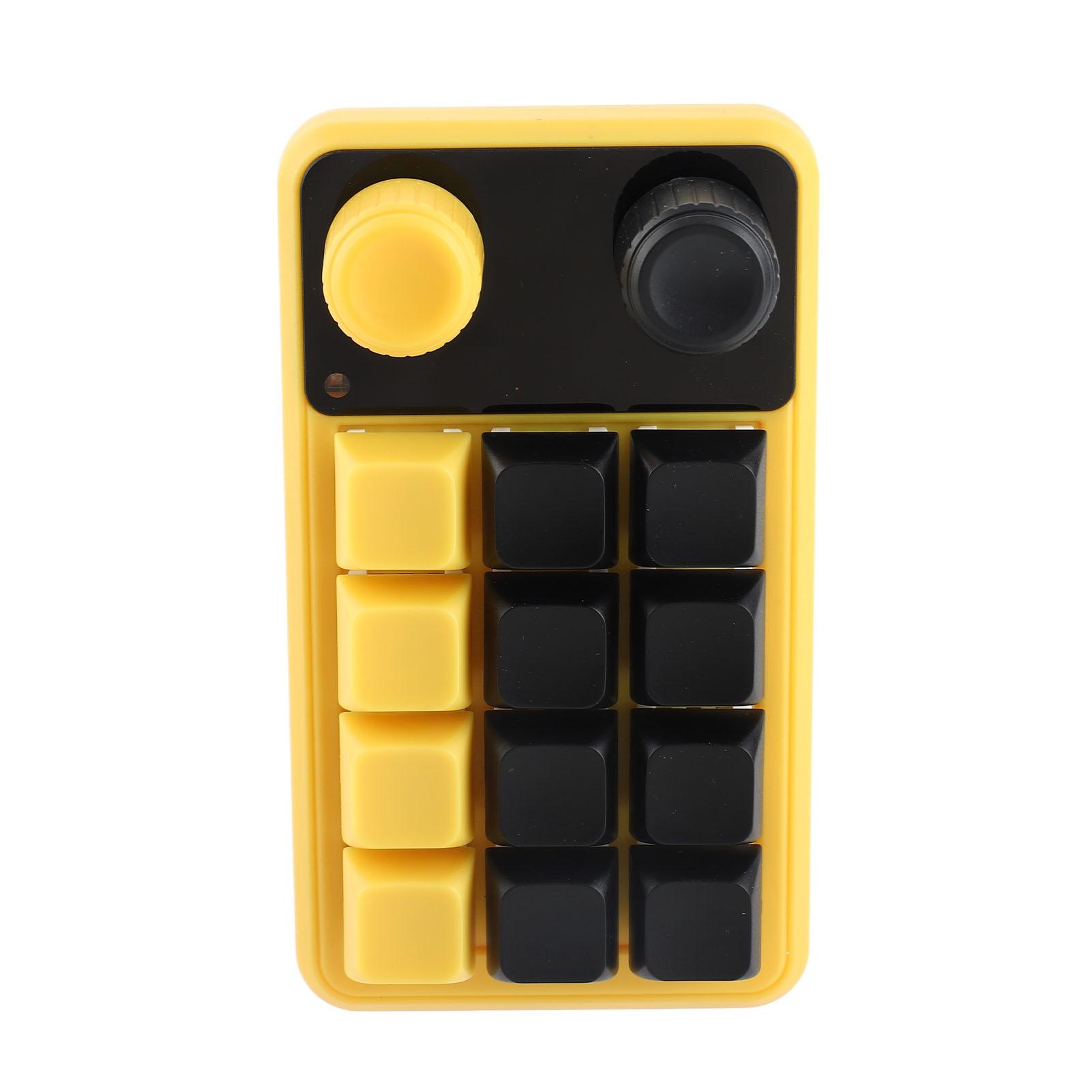 

Программируемая механическая клавиатура с управлением одной рукой, 12 клавиш, двойная ручка, красные переключатели, RGB программируемая цифровая панель