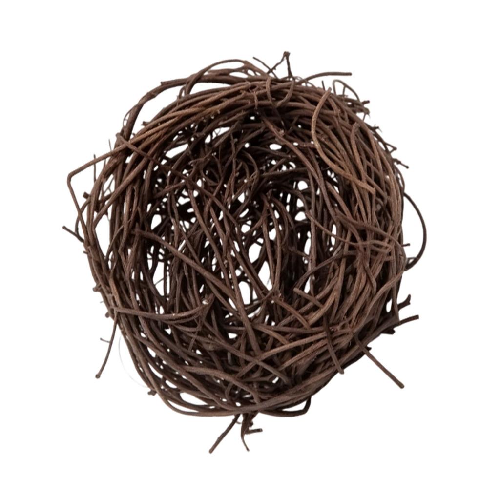 6Pcs Handwoven Bird Nests Artificial Natural Rattan Nests for Miniature Fairy Garden Decor XS 5x5x2cm 1.97x1.97x0.79in