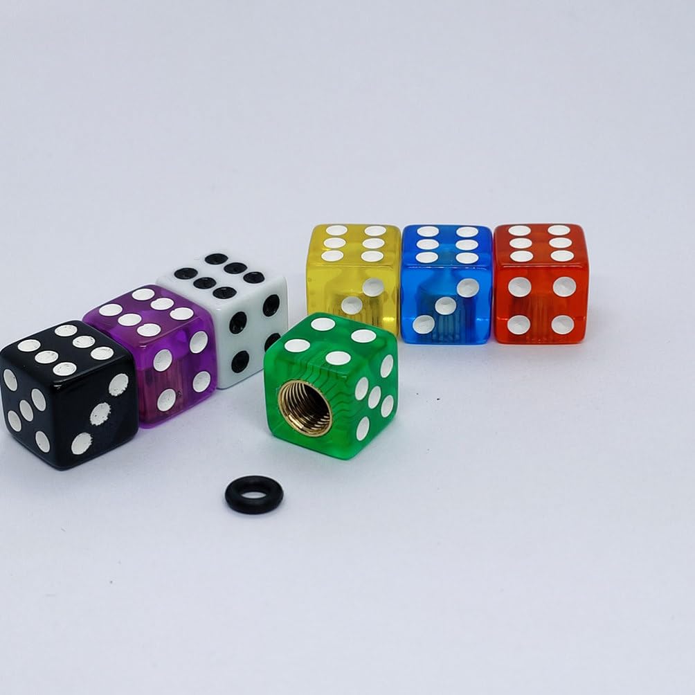 Mipcase Dice Tire Valve Stem Cap 14 Pieces Dice Style