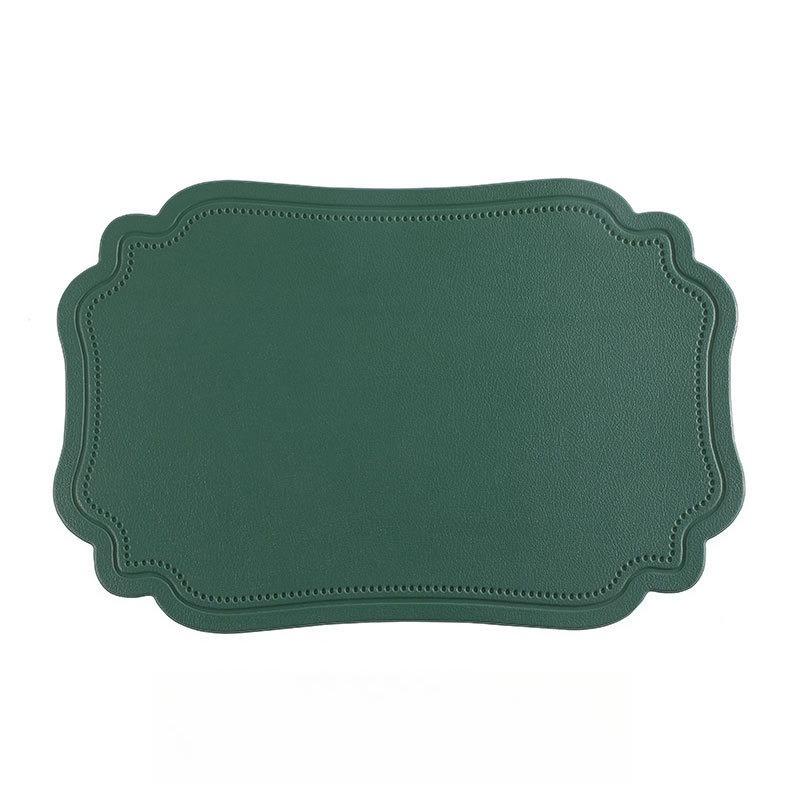 Manteles Individuales de PVC Resistentes al Calor con Bordes Decorativos Festoneados Estilo Nórdico para Decoración Festiva, Fiestas, Comidas Diarias