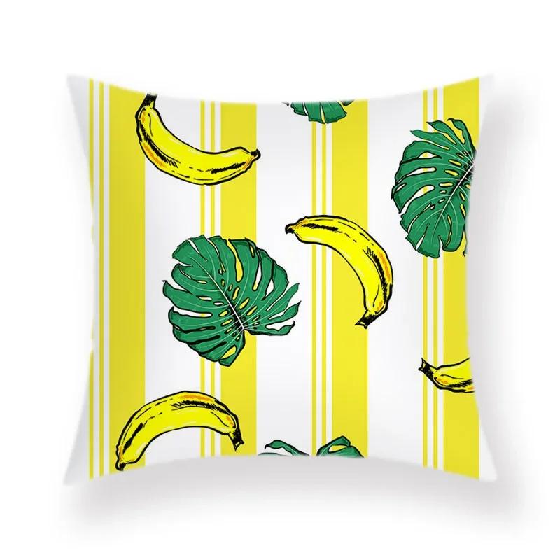 Boho Room Aesthetic Summer Green Pillowcase Cartoon Pineapple Decorative Pillow Bed Sofa Throw