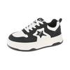 Board shoes women's spring and autumn flat platform 2025 spring new orders surge versatile students black star leisure sports white shoes