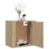 Wall Mounted Nightstands Set of 2 Sonoma Oak Finish 50 x 30 x 47 cm