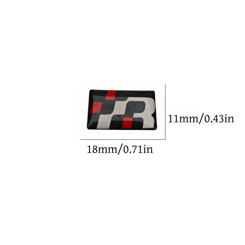 3 Racing R-style Car Badge Stickers, Suitable for All Car Decoration Accessories