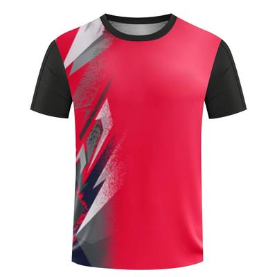 Einfaches Geometrisches Muster 3D Digitaldruck Trendiges Rundhals Kurzarm T-Shirt für Herren