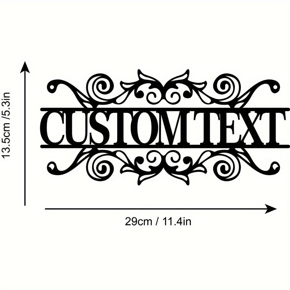 Custom Metal Wall Art Door Number Sign with Laser Engraved Logo