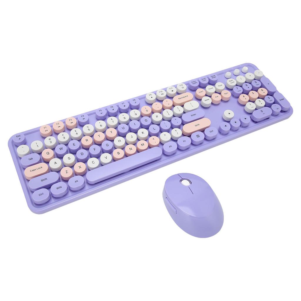 Wireless Keyboard Mouse Combo 2.4GHz 104 Keys Full Size Typewriter Keyboard 3 Adjustable DPI Mouse for Windows