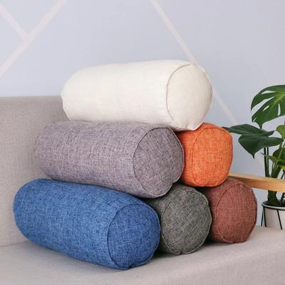 Almohada larga, cojín interior redondo para el cuerpo, cojín rectangular para dormir la siesta, cojín de lino de algodón de imitación, accesorios para el hogar y el dormitorio.