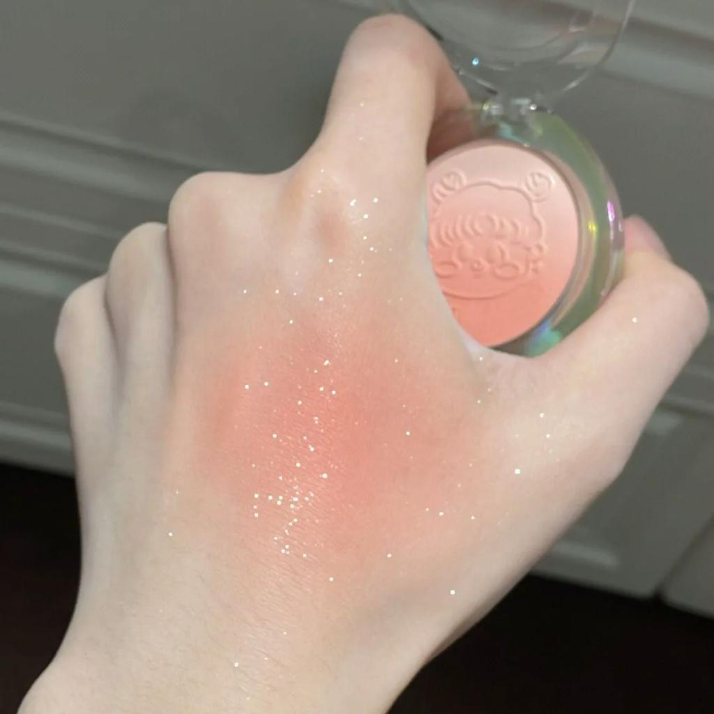 2025 New Peach Skin Blush, Natural Matte with Fine Shimmer, Natural Low Saturation, Pure Desire Style, Orange-Toned Blush, Hot Item