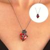 Dark Romance Heart Rose Necklace Gothic Alloy Chain For Women Unique Fashion Jewelry