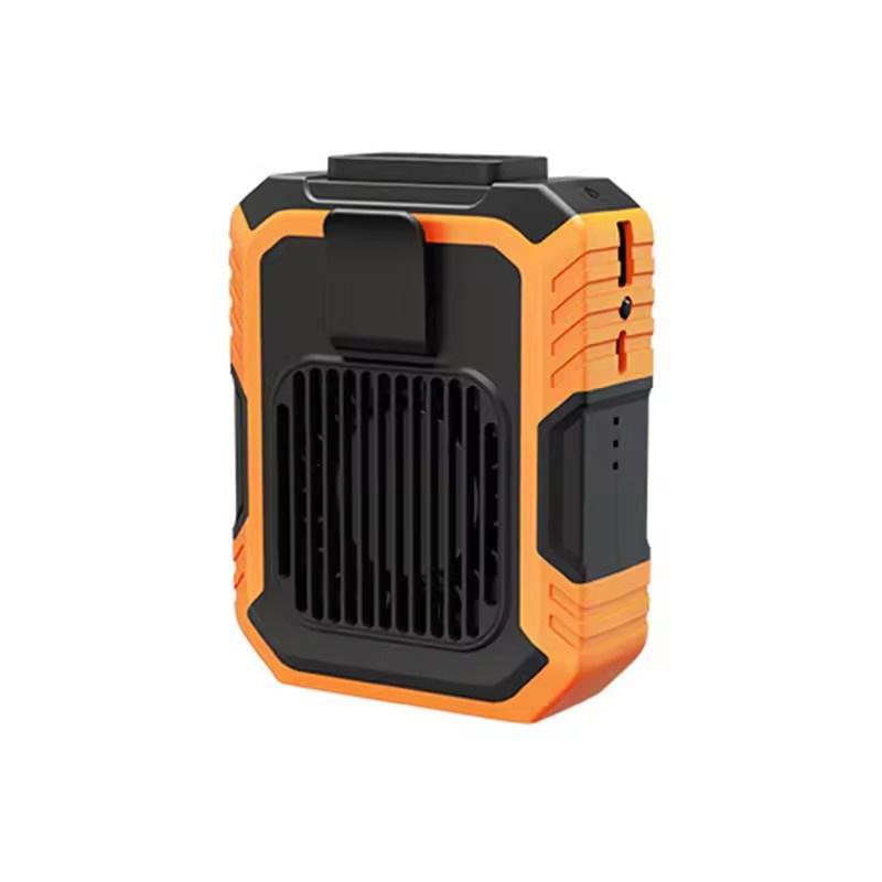 

4000 мАч Поясной вентилятор Портативный персональный вентилятор Мини-вентилятор с поясным зажимом USB-перезаряжаемый Для улицы Аварийный Мобильный источник питания светло-оранжевый