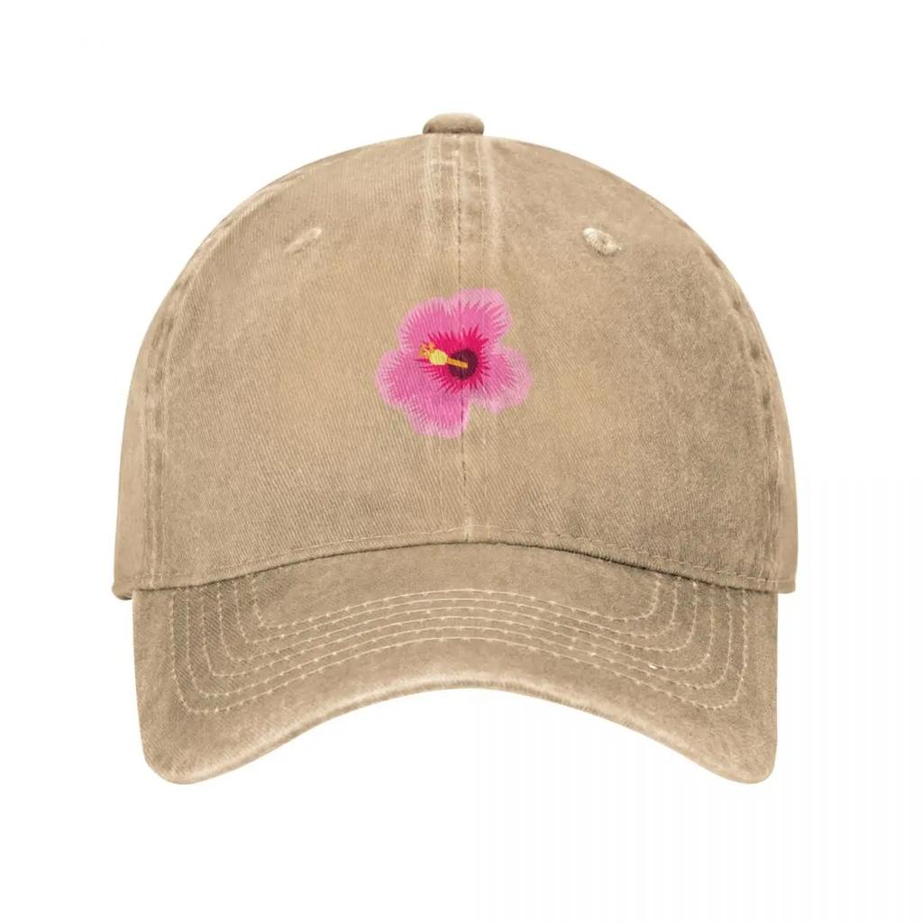 Hot Pink Hibiscus Flower Pattern Baseball Cap Fishing Cap Golf Hat Unisex Hat Unisex Luxury Beach Hat Baseball Unisex Womens