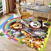 1PC Rainbow Animals Non-Slip Floor Carpet Compatible for Office&Living Room&Bedroom&Dining Room -  Soft & Pattern, Vibrant Colors-H0321