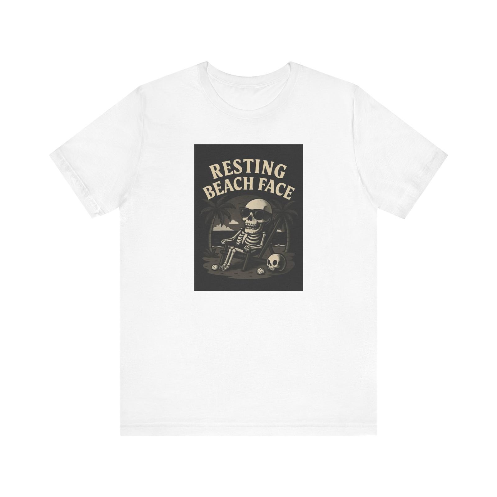 Skull Graphic Tee Summer Shirt Vacation Gift Beach Shirt Gift Resting Beach Face S разноцветный