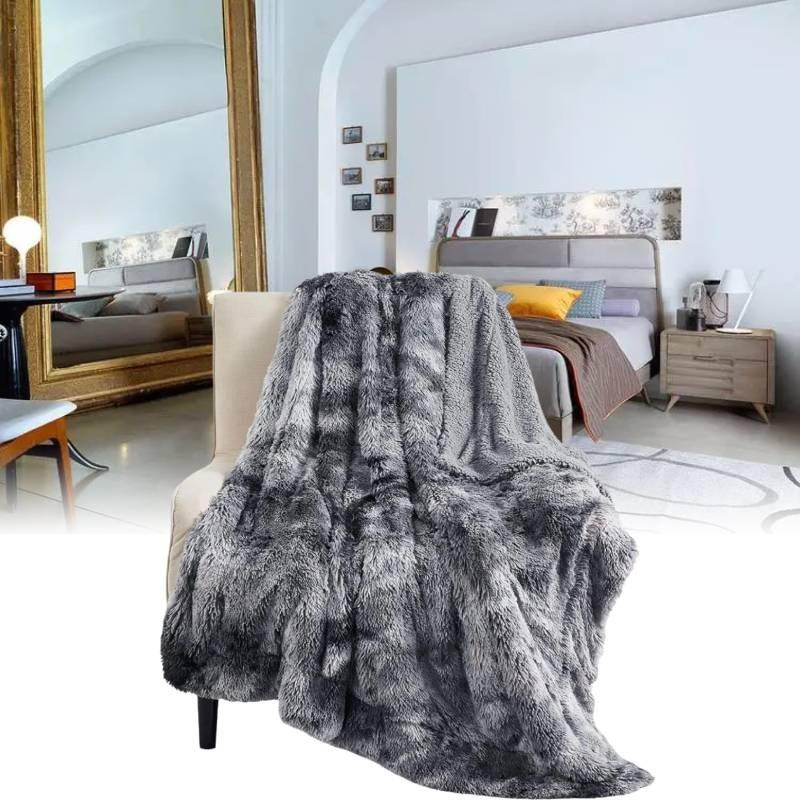 Faux Fur Oversized Blanket Super Soft Cozy Blanket Luxury Fluffy Throw Blan