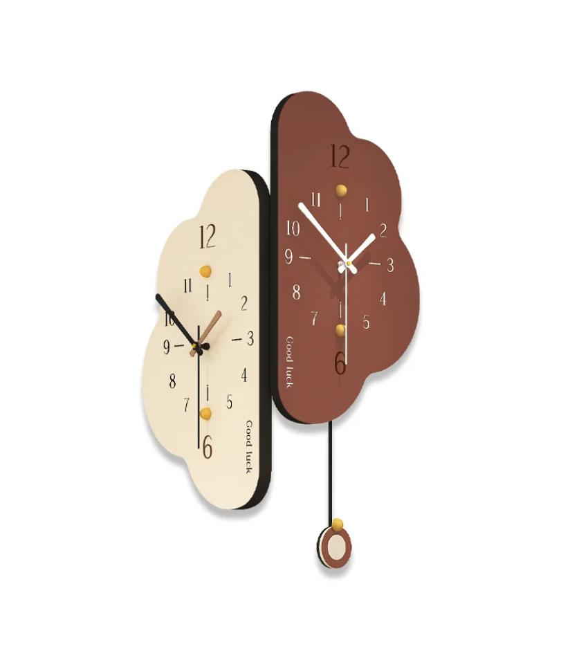 Wall Clocks Creamy Corner Double Sided Wall Clock Silent Modern Decorative Home Decor Living Room Bedroom Kitchen Decoration