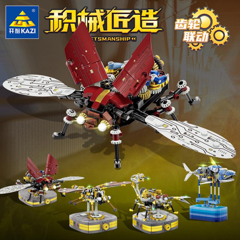 Building Blocks Insect Decoration Machine Craftsmen Create Mechanical Insects Puzzle Building Blocks Toy Gift