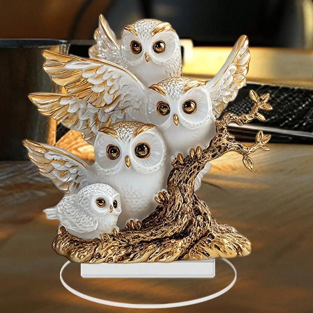 Statua Sowy o Tematyce Anime Świąteczna Dekoracja Biurka Kolekcjonerski Prezent Świąteczny Idealna na Ozdobę i Dekorację