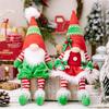 Party Red Green Gnome Doll Ornament Holiday New Year Decoration Supplies for Indoor Outdoor Garden Yard Decoration Gift