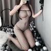 White Lingerie Bodysuit Underwear Open Crotch Women Sleepwear Sexy Transparent Fetish Erotic Teddies Sexy Bodystocking Mujer