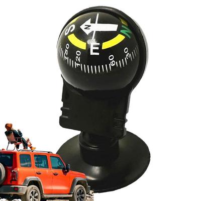 Car Compass Automotive Compass Ball Adjustable Dashboard Mounted Auto Interior Accessories for Hiking Boat Outdoor Travel