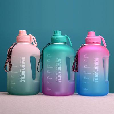2.2L Internet Celebrity Sports Water Bottle - High Capacity, Durable Plastic with Straw