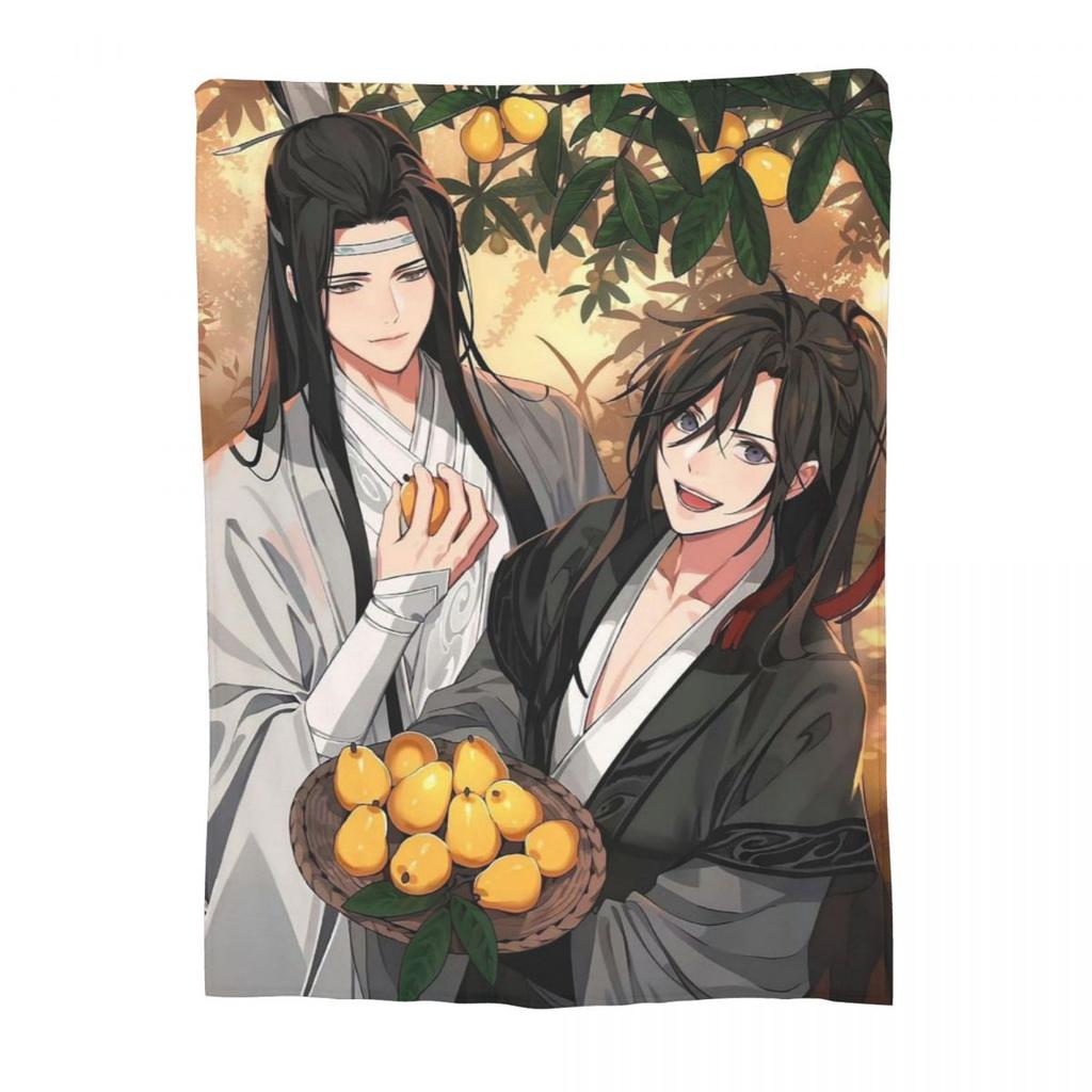 Anime Grandmaster Of Demonic Cultivation Mo Dao Zu Shi Decken Fleece-Kuscheldecke Überwurfdecken für Bettwäsche Überwürfe Tagesdecke